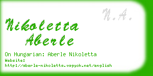 nikoletta aberle business card